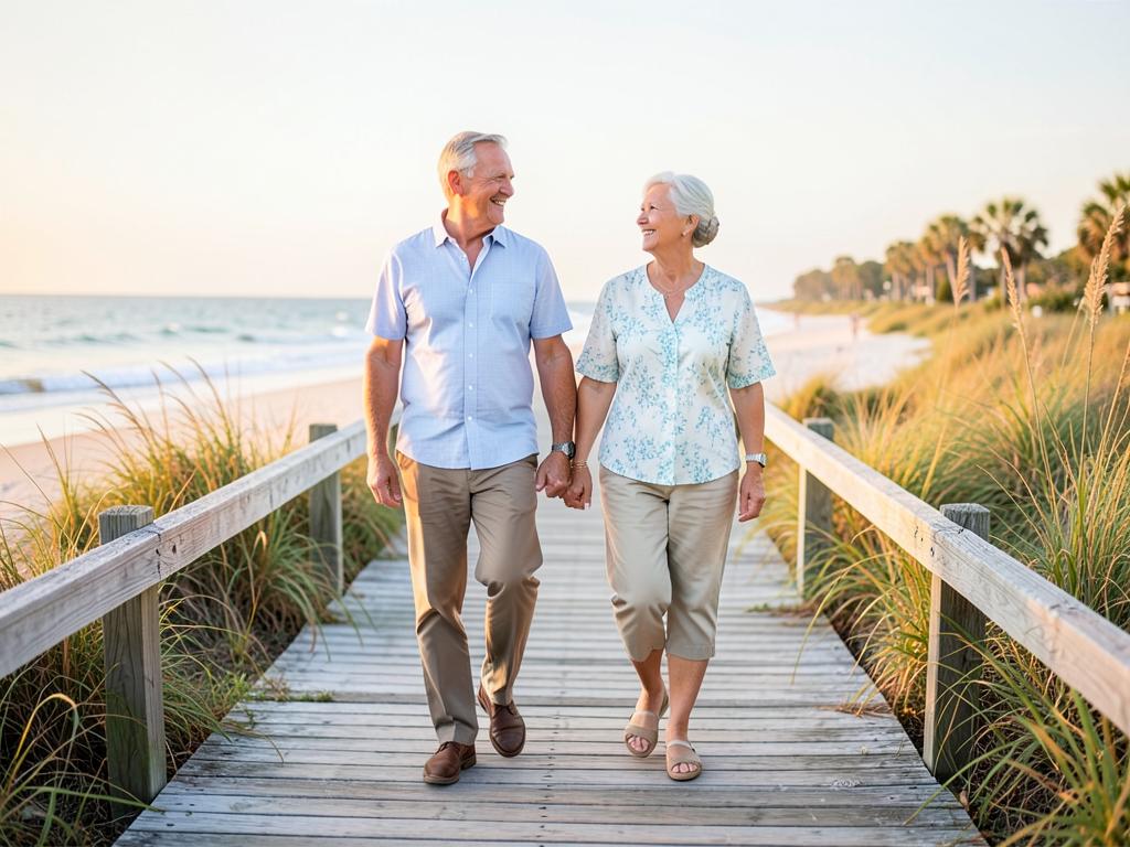 Happy retirees enjoying life in Alabama