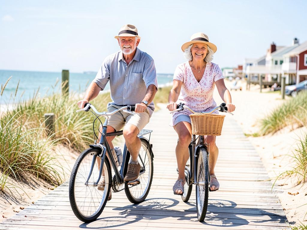Happy retirees enjoying life in Delaware