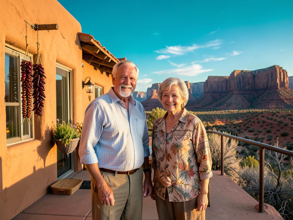 Happy retirees enjoying life in New Mexico